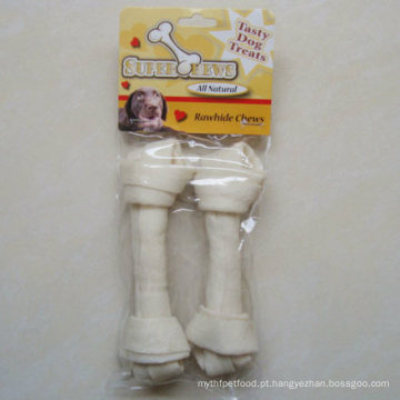 Pet Food 6 "-6.5" White Bleached Knot Bone Dog Chew